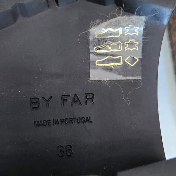 By Far Reyna black leather shoes/loafers/mules Sz 36/Us Sz 6 - Picture 12 of 14